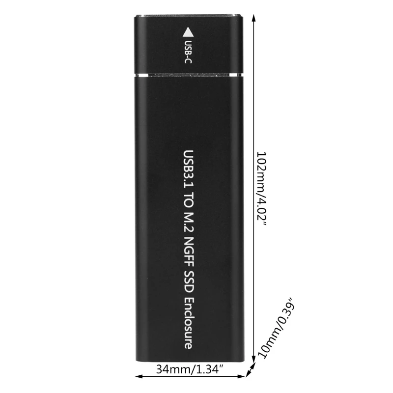 USB 3.1 TYPE-C-M.2 NGFF SSD 모바일 하드 드라이브 디스크 상자 SSD USB 3.1 용 6Gbps 외부 인클로저 케이스