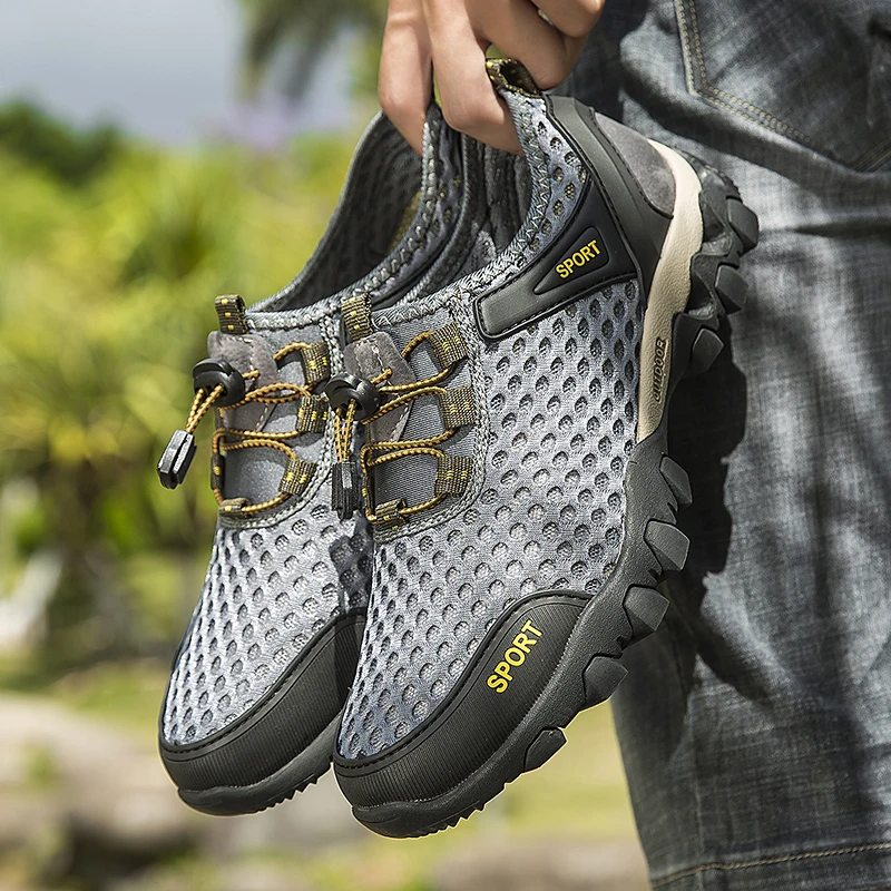 Men's Casual Shoes Breathable Mesh Anti Slip Outdoor Hiking Shoes Luxury Brand, High-quality and Elegant Men's Formal Shoes