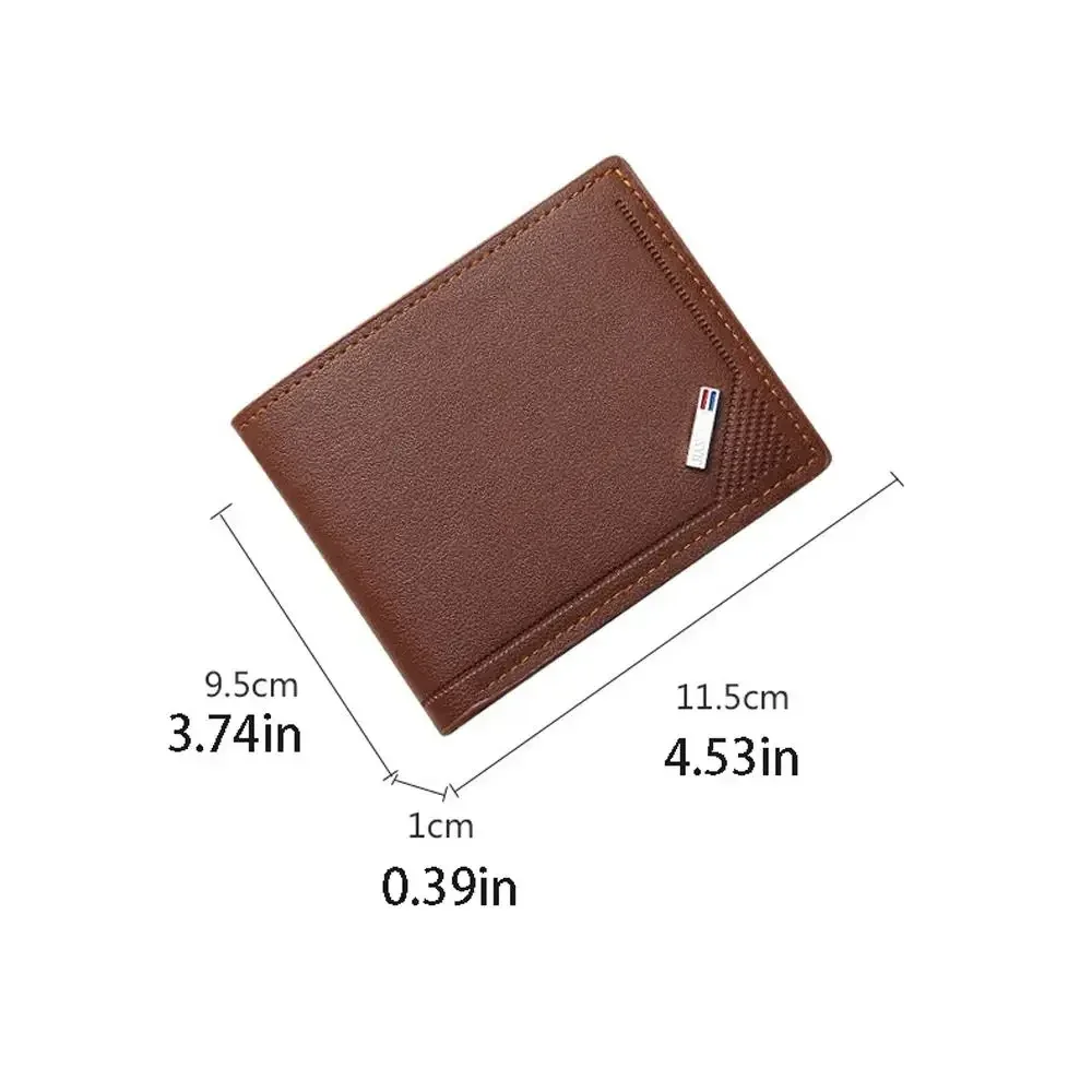 Multi-position Men's Short Wallet PU Leather Thin Men Coin Pocket Korean Style Multi-function Male Leather Purse Shopping