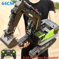 64CM Large RC Excavator 1:14 RC Alloy Excavator Remote Control Engineering Vehicle Remote Control Truck With Light Sound Vehical 1