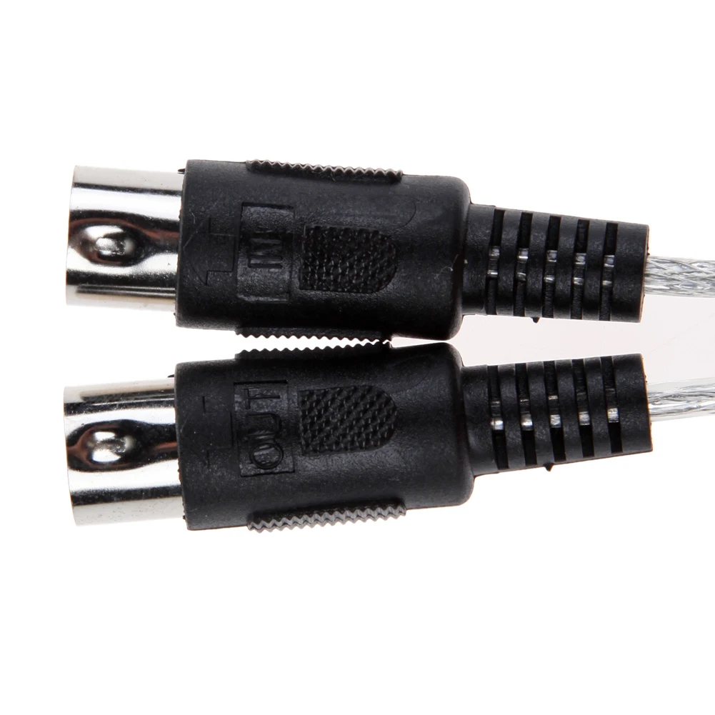 1 PC USB To MIDI Cable Converter PC To Synthesizer Music Studio Keyboard Interface USB IN-OUT MIDI Adapter Cable Adapter Cord