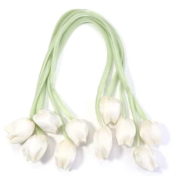 Colorful 3D Tulip Bow Flower Decorative Accessories - 5 PCS (Beige)