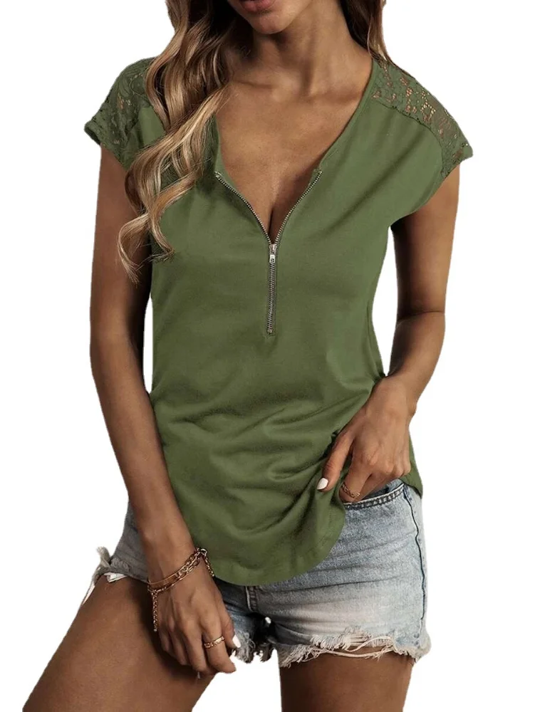 

Streetwear Summer Sexy Tees Women Clothes Y2k Tops Lace Tshirts Vintage Women Clothing Fashion Short Shirts for Women