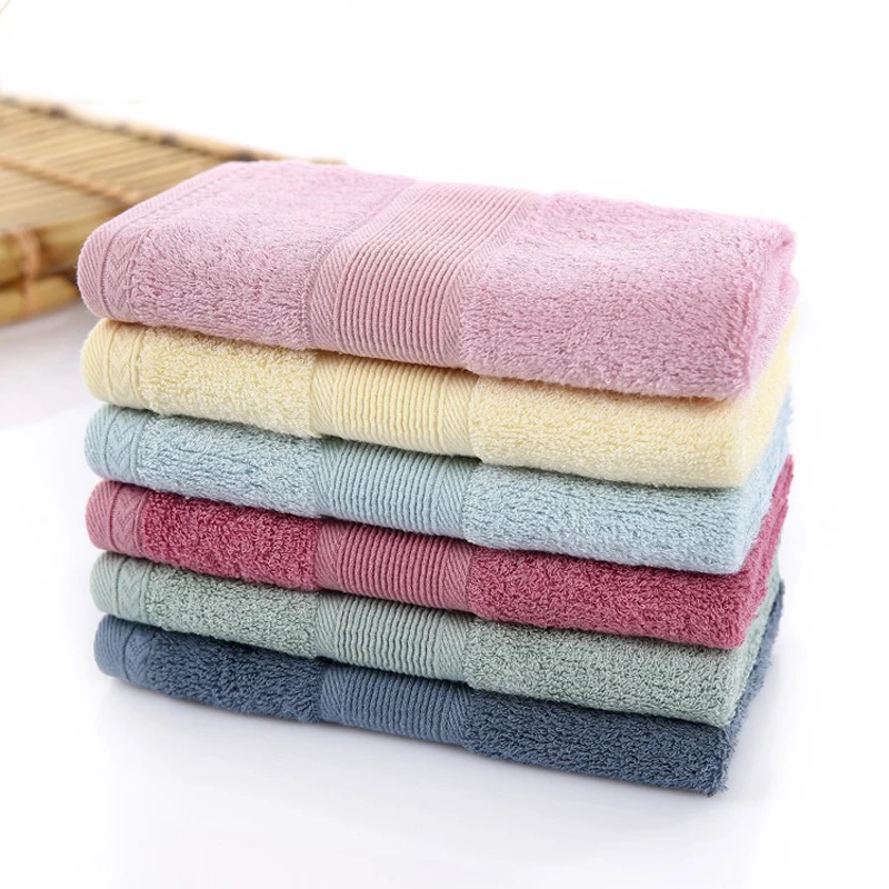 Square Hand towel Bamboo Pulp Fiber Children Washcloth Pure color 33*33CM Water Absorbent 3