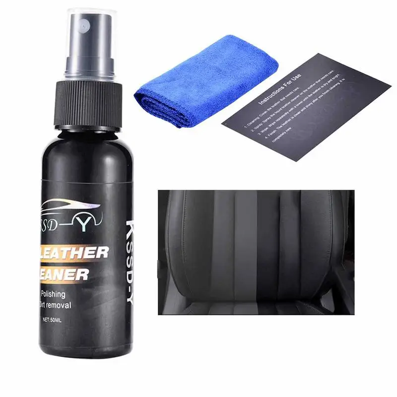 

New Style 1pc 50ml Car Care Cleaner Refurbished Cleaner Interior Leather Seat Polish Panel Dashboard Cleaner Towel Car Repair