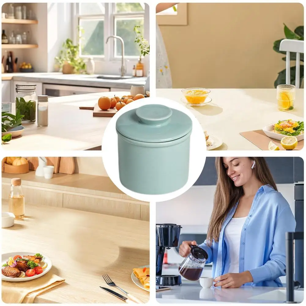 350 ml Französischer Buttertopf Keramik Butterdosen Glocken-Stil Butterbehälter mit Deckel Käsebox Öltank Küchenbedarf