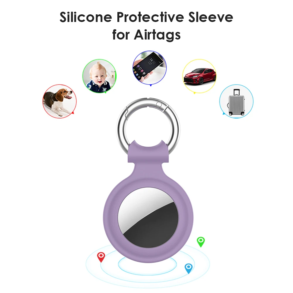 For Apple Airtags Case Hard PC/Silicone Protective Skin Cover Keychain Keychain Cover for Shockproof Case Shell Apple AirTag