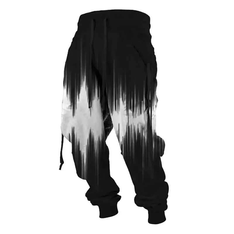 Men's Outdoor Hip-hop Y2k Pants Casual Chic Sweatpants Fashion Sports Autumn Winter Printing Jogging Ventilate Lace-up Trousers