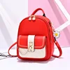Bag Women 2022 New Fashion Rhombic Contrast Backpack Korean Version Large Capacity Buckle One shoulder Two shoulder Travel Backp 3