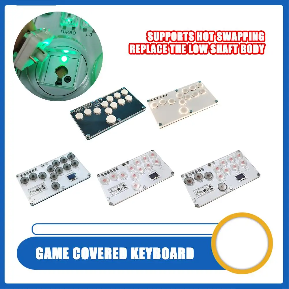 

For Mini HitBox SOCD Fighting Stick Controller For PS4/PS3/PC/Switch WASD SallyBox Built In LED Light Mechanical Switch J0U2