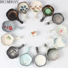 

1PC Japanese Style Retro Ceramic Small Seasoning Sauce Snack Dish Chopstick Holder Home Tableware