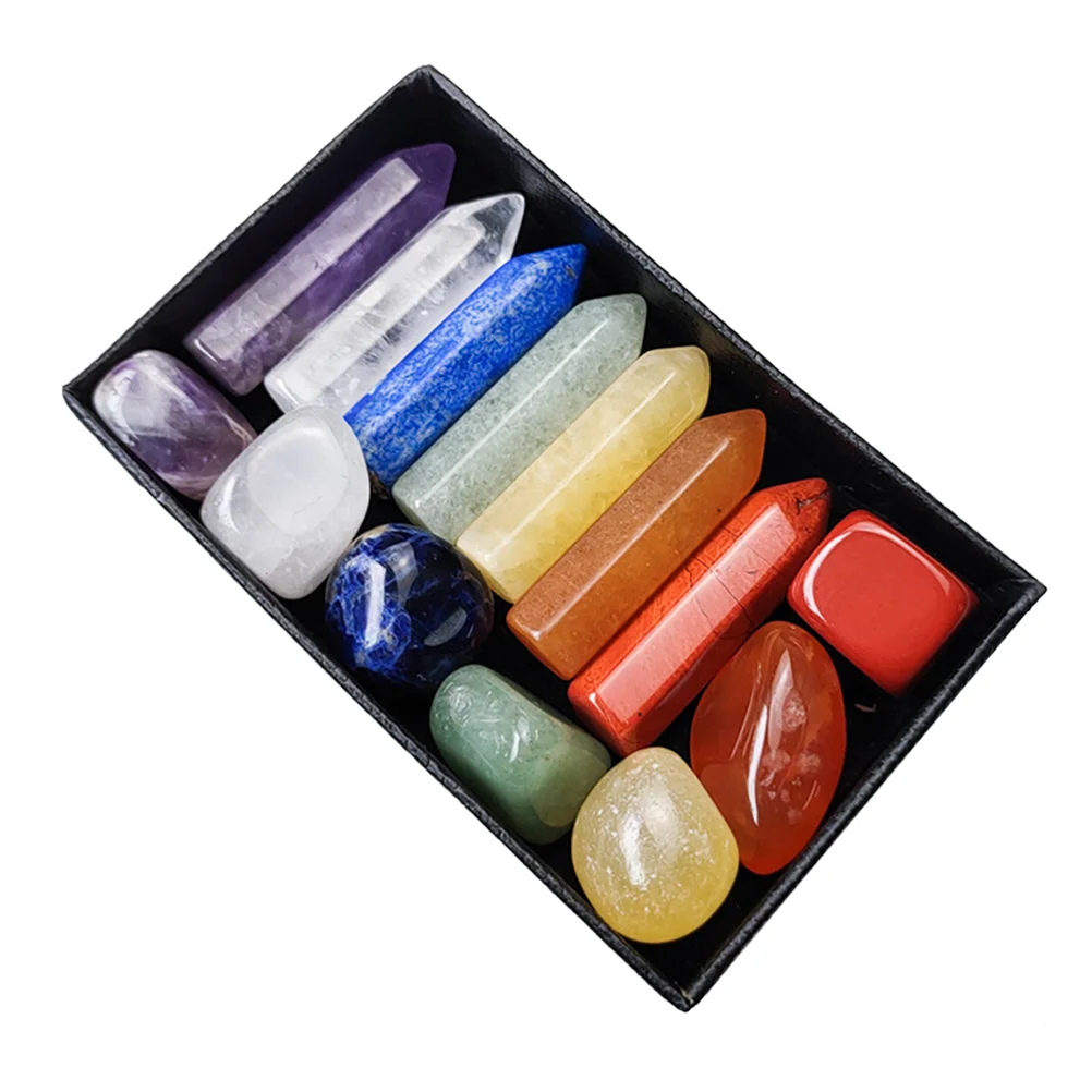 

14pcs Healing Crystal Stone Set Chakra Crystal Healing Stones Amethyst Stones