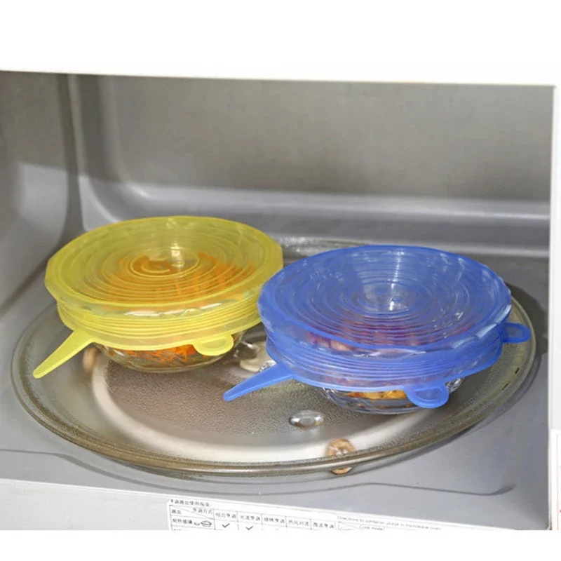 Silicone Stretch Lids Universal Lid Silicone Bowl Pot Lid Cover Pan Cooking Food Fresh Cover Microwave 16 Sizes