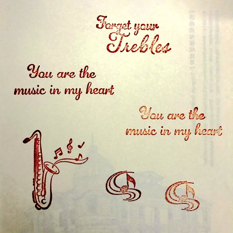 Timbri In Silicone Trasparente Con Spartito Musicale: Set Fai Da Te Per Scrapbooking E Album Fotografico