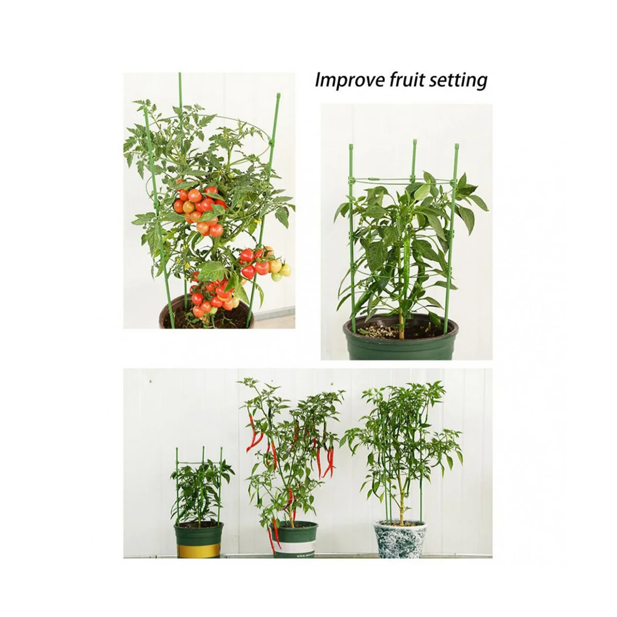 

Climbing Strut Planter Plant Growing Climbing Frame 4 Pack Garden Plant Support Tomato Cage Planter Pot Holder