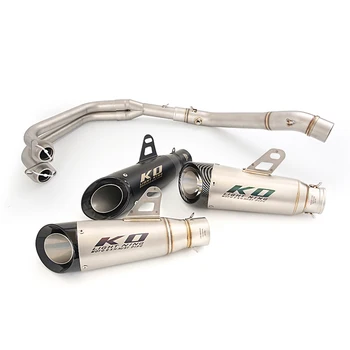 51MM Exhaust Pipe For YAMAHA MT03 MT25 2016-2023 Motorcycle Muffler Header Pipe No DB Killer Stainless Steel Tail Escape