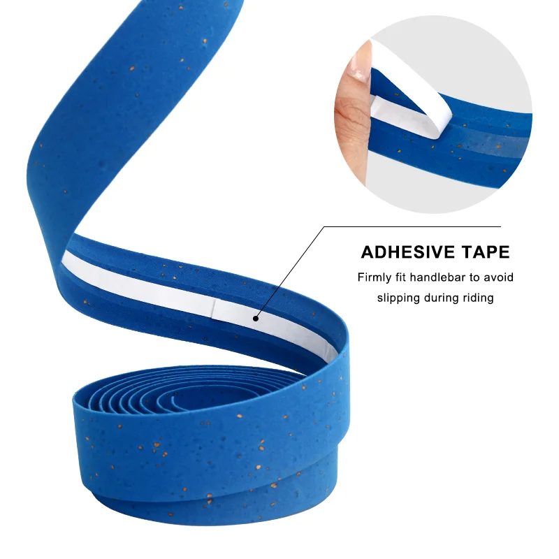 Bike Handlebar Tape Anti-Slip Shock Absorption Bicycle Handlebar Tape PU EVA Soft Comfortable With End Plugs Cycling Wrap Straps bike handlebar tape