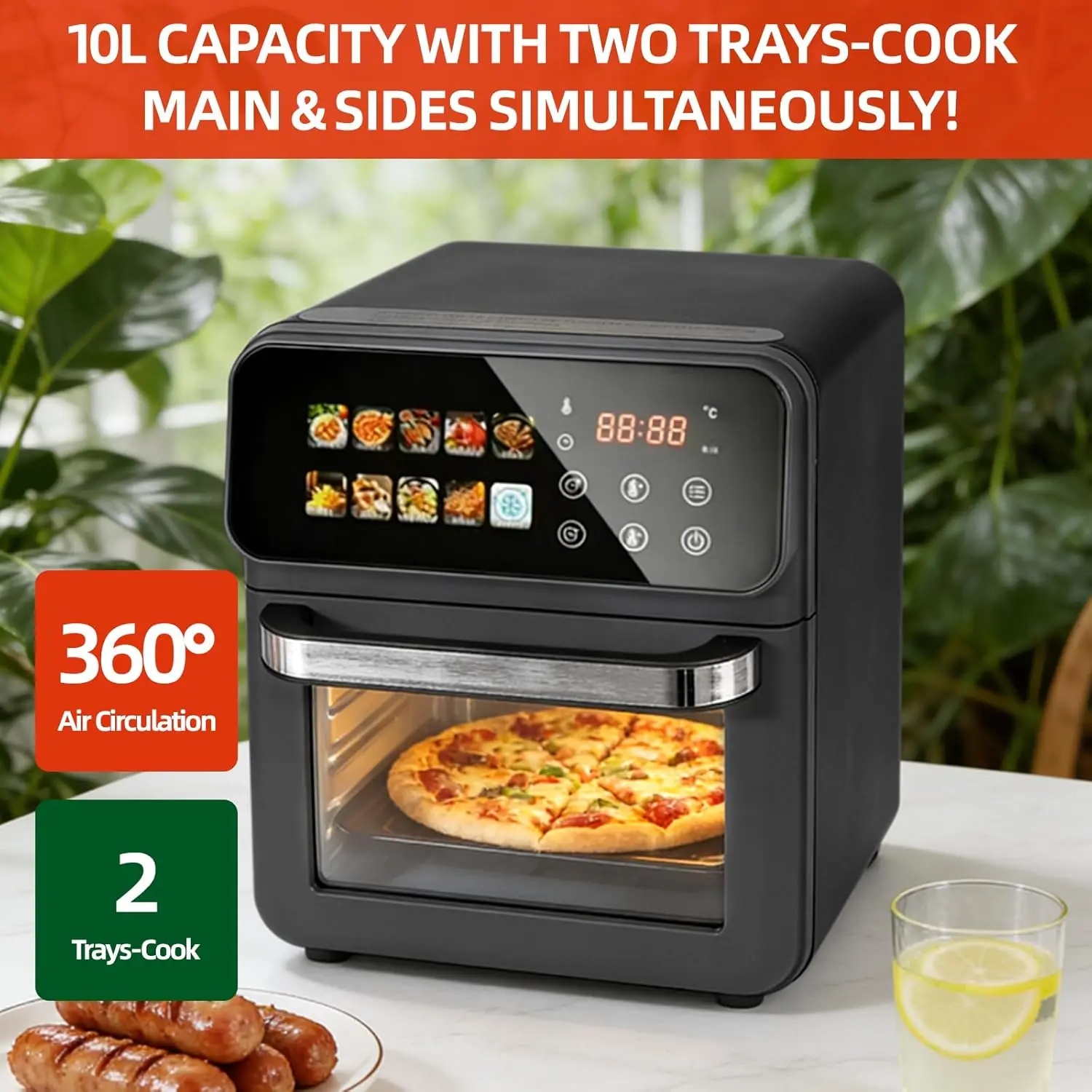 قلاية هوائية رقمية 10 لتر 1350 واط