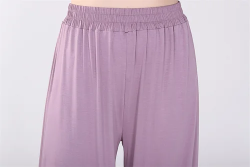 플러스 사이즈 6XL 7XL 잠옷 바지 여성 봄 여름 코튼 잠옷 수면 바지 솔리드 컬러 캐주얼 Loungewear 가정 의류 3