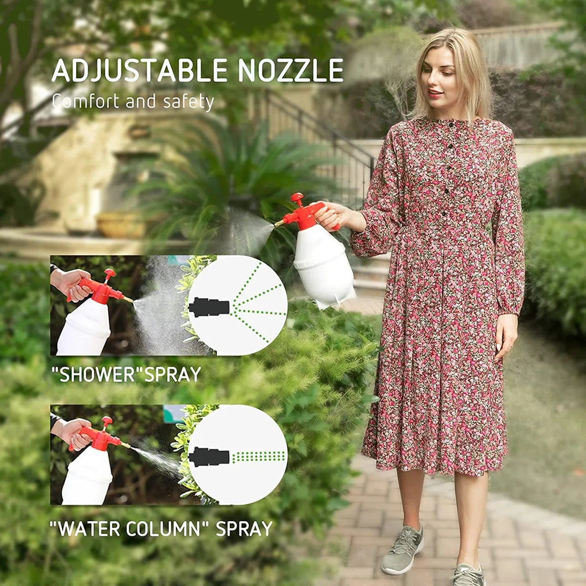 1.5L Hand Pressure Sprayer Manual Pump Garden Water Sprayer Bottle Gardening Irrigation Tools Watering Disinfection Spray Bottle, spray bottle, air pump sprayer, pressure spray bottle, garden sprayer, gardening sprayer