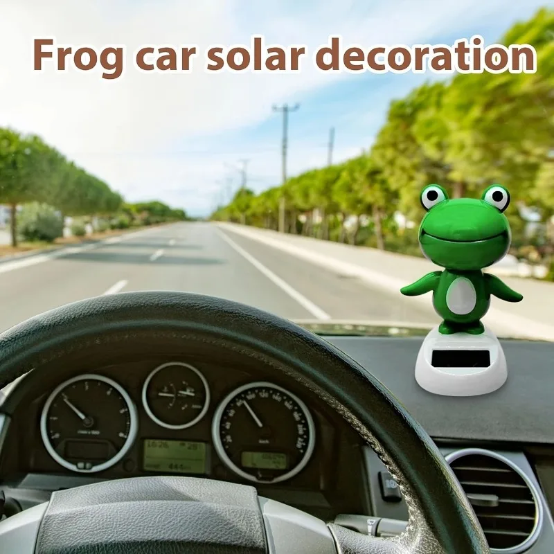 Solar Powered Car Dashboard Bobble Head Ornament Toy