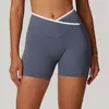 Yoga Shorts Women Fitness Shorts V-shaped Waist Running Cycling Shorts Breathable Sports Leggings High Waist Workout Gym Shorts