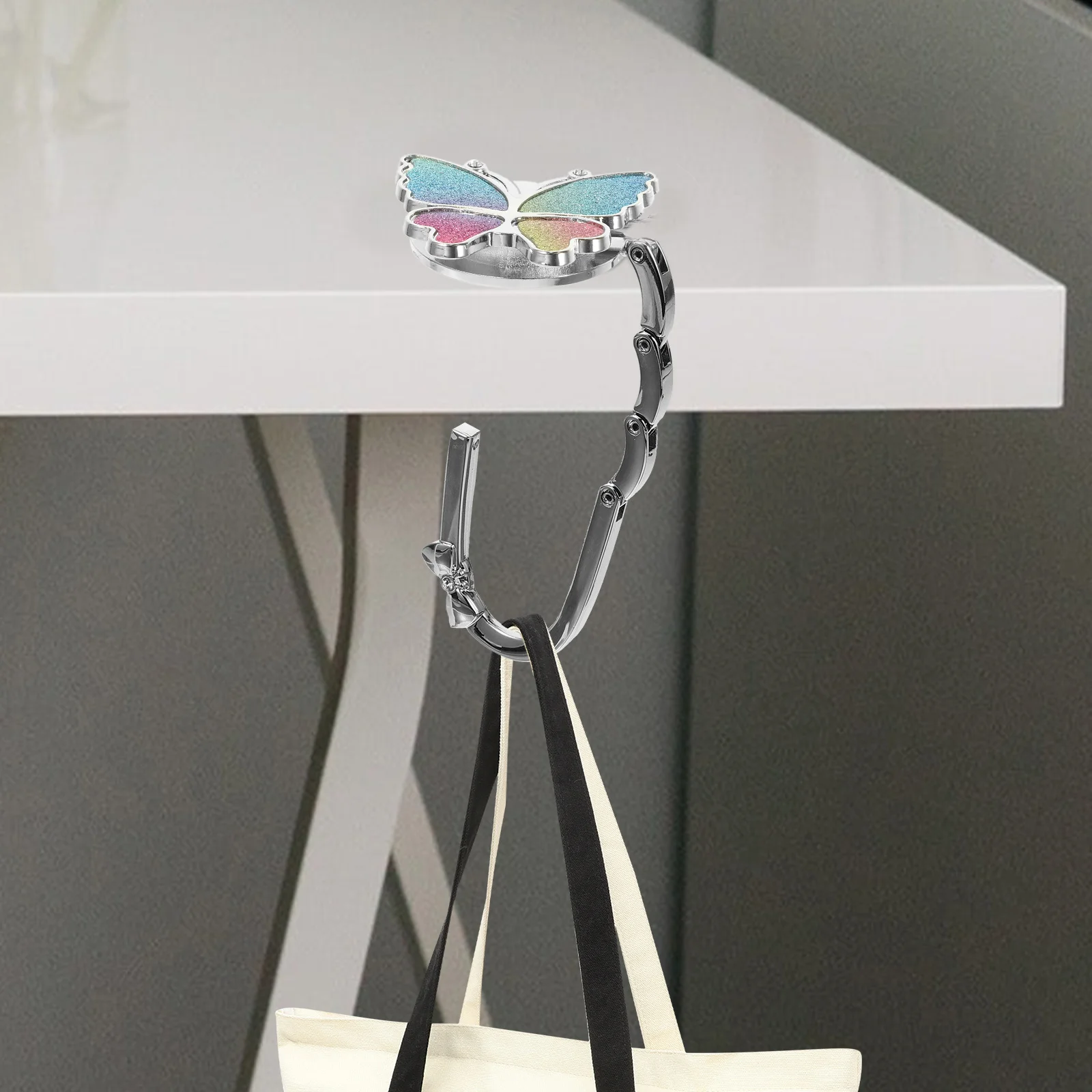 

Fold down Table Metal Hook for Bags Office Desk Hanger Purse Accessories Women Miss