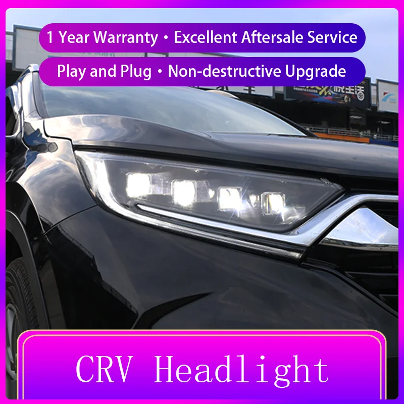 

Car Lamps For Honda CRV 2017-2023 Front Lights Dynamic LED Signal DRL Headlight HID Projector Lens Refit Auto Tools Accessories