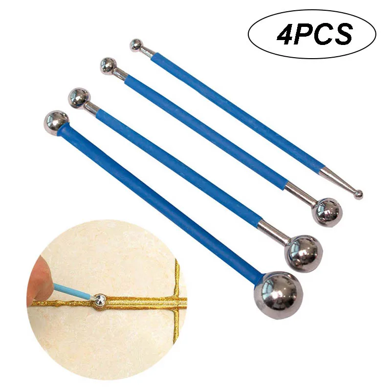 

4Pcs Double Steel Pressed Ball Tile Grout Tools Professional Tile Gap Repair Tool Pressure Stick For Home Wall Floor Seam Cap