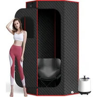 Portable Sauna Box for Home, Steam Sauna Box, 35" x 18" x 25", 71" Full Body Personal Sauna Room with 1200W 3L Steamer, Foldable 1