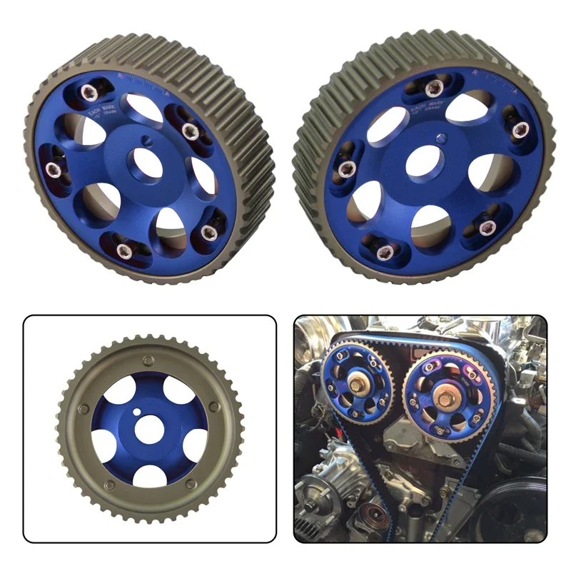 Cam Gear Pulley Kit,2PCS Adjustable Cam Gears Pulley For Toyota Supra JZA80 1JZ 2JZ Soarer