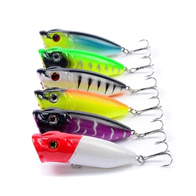 Hard Plastic Fishing Lures, Topwater Popper Bait, Artificial