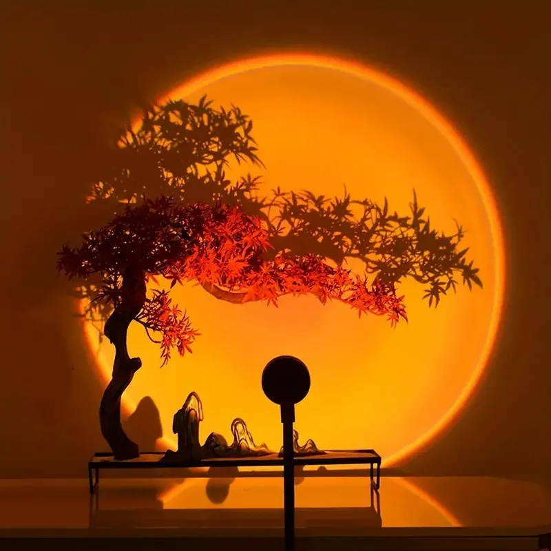 Sunset Lamp Projection Led Lights 16 Colors 360&deg; Rotation 4 Modes with Remote for Photograph