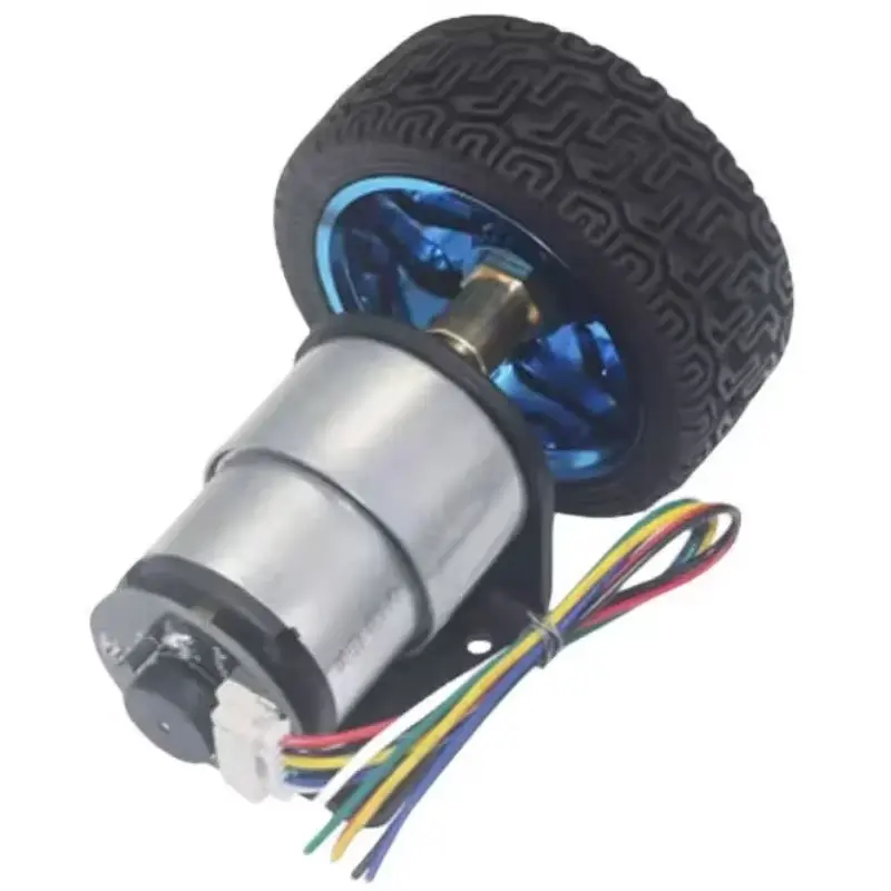 JGB37-520 Hall Encoder Brushed DC Motor 6V12V Forward And Reverse Adjustable Speed 6RPM-1590RPM Smart Car Kit With Wheels image 5