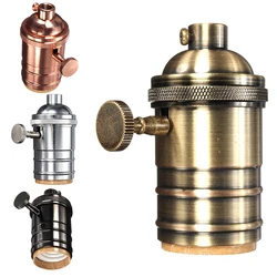 Vintage Lamp E27 Socket Retro Pendant Lights Bulb Socket Screw Base Aluminum Light Industrial Retro Lamp Holder Fitting