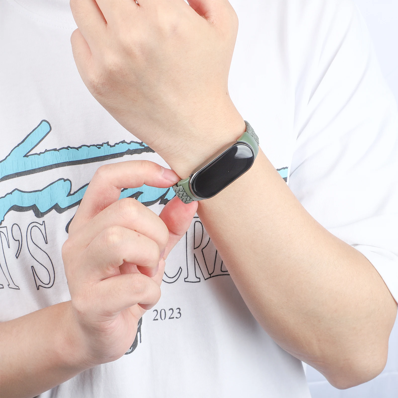 Magnetisches geflochtenes Armband für Xiaomi Mi Band 10, Zubehör, atmungsaktives Nylon-Armband, Gürtel, Pulseira Correas für Xiaomi Mi Band 9 8 – Detail 11