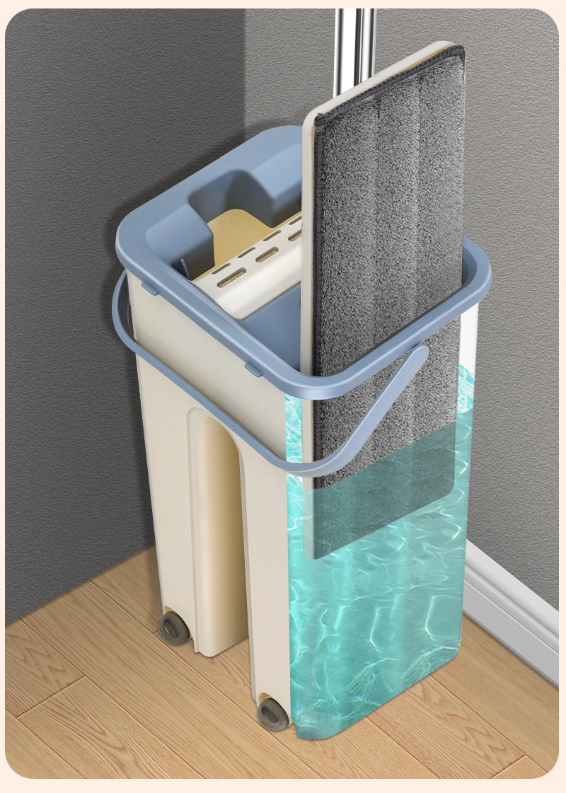 SUIT VERT 1 Small Bucket Flat Mop Bucket Set Separates Dirty Water