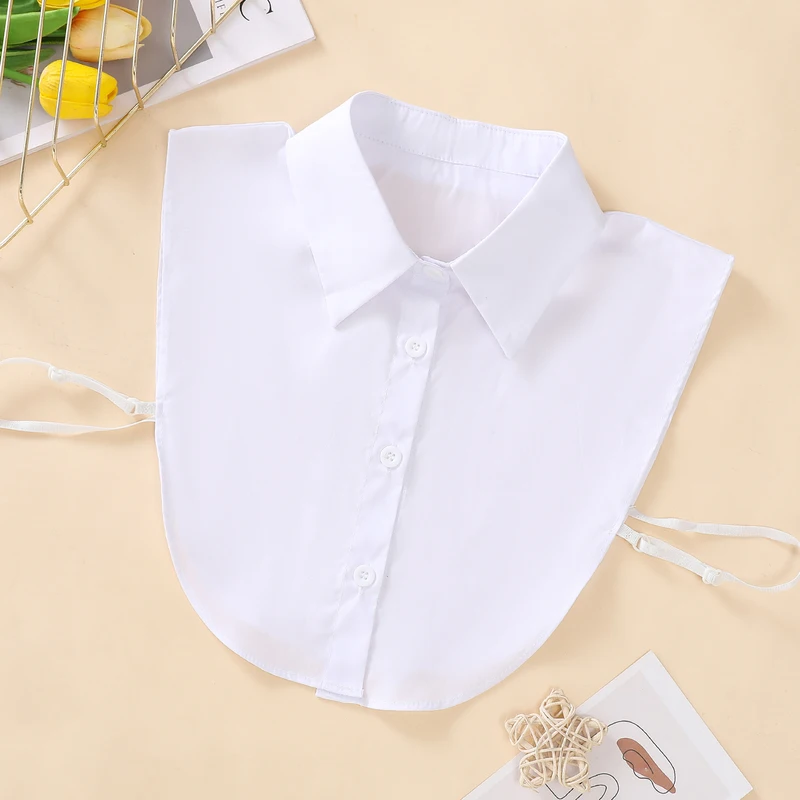 Women's Fashion Cotton Fake Collar, Simple Half Shirt