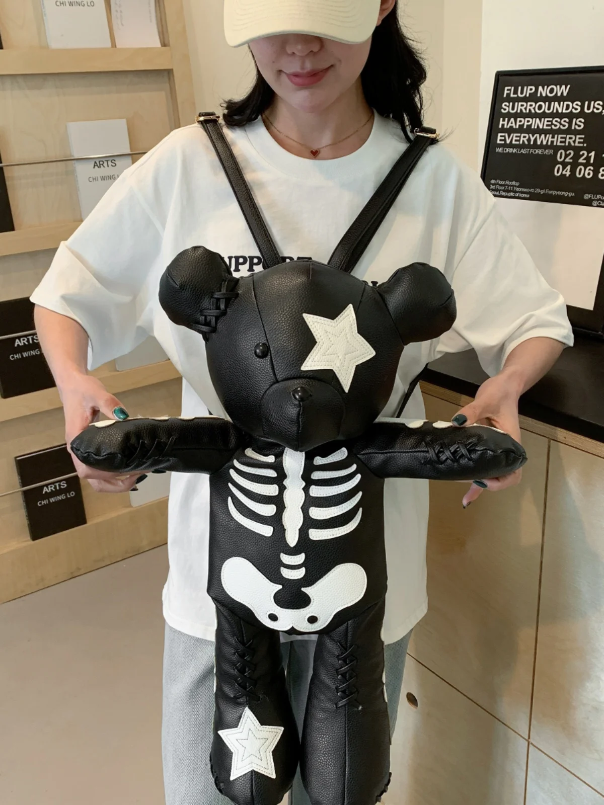 Cute Bear Cartoon Dual oulder Bag 2024 New Sle Travel Single oulder Bapa for Young Women Soft Handle Polyester 