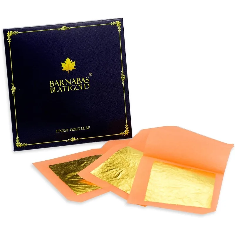 

24K Gold Leaf Barnabas Gold Gold Leaf Loose Leaf for Cupcakes and Chocolate Craft Paper Florist Wrapping Paper