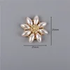 5PCS Pearl Flower Alloy  Plate Button DIY Hand Sewing  Clothing Textile Decoration Accessories Jewelry 6