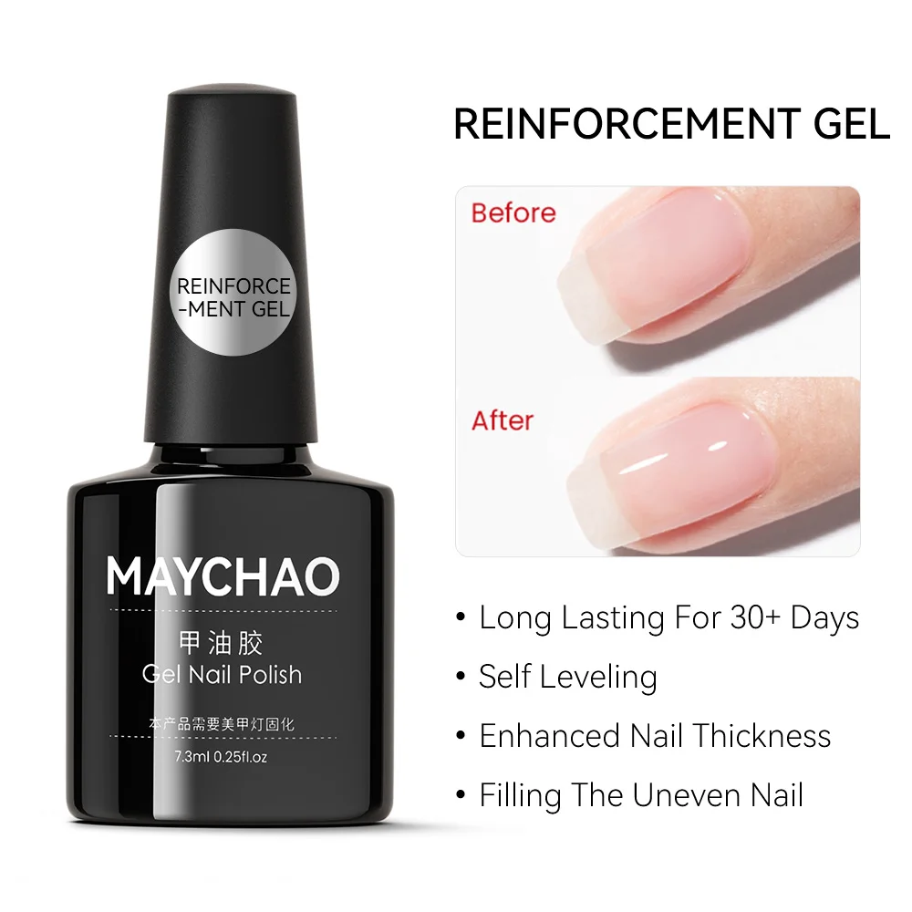 MAYCHAO Transparent Nude Jelly Gel Nail Polish Semi Permanent 7.3