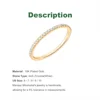 1/3PCS Thin Dainty Stackable Ring Mariasz Minimalist Full Eternity Band Cubic Zirconia Gold Color Plated Pave Rings for Women 5