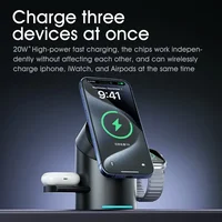 Truly Qi2 3 In 1 Magsafe Magnetic Touch Button Wireless Charger For Android iPhone iWatch Airpods Fast Charging Dock Station 2