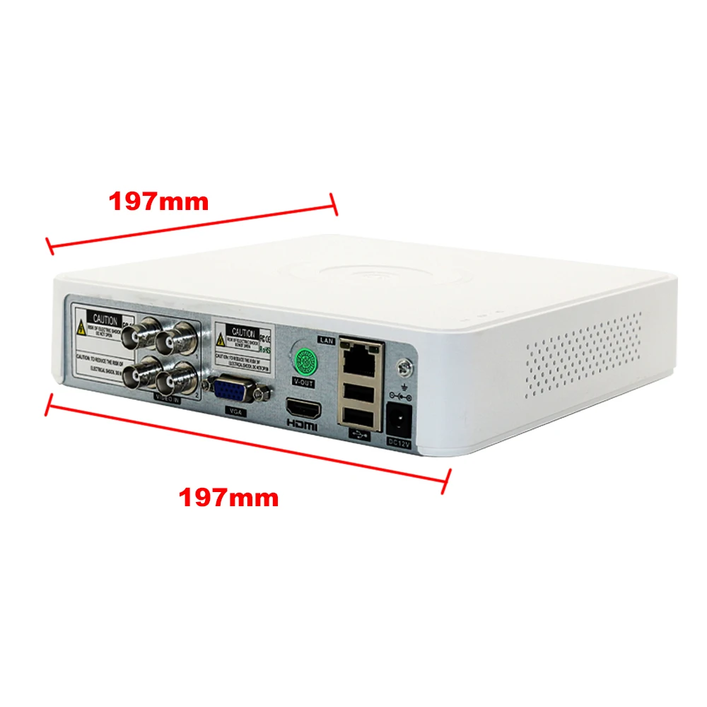 CCTV Security 4CH Channel 5M-N Coaxial Audio DVR AHD Hybrid 5 In 1 H.265 for 5MP 12.5Fps 1080P TVI CVI CVBS IP Camera P2P Onvif Network Video Recorder