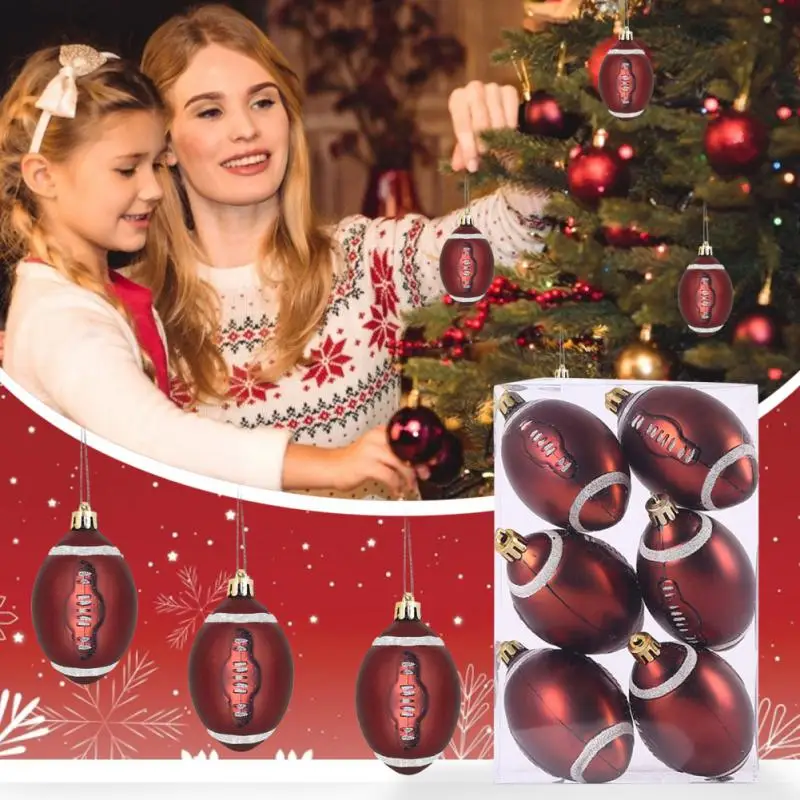 

Christmas Ball Ornaments Plastic High Quality Fall-proof Cute Durable Party Supplies Christmas Tree Pendant Basketball Shape