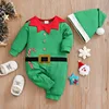 Christmas Cute Elf Dress Up Newborn Clothes Comfortable And Soft 0-18 Boys And Girls Spring And Autumn Long Sleeve Baby Jumpsuit
