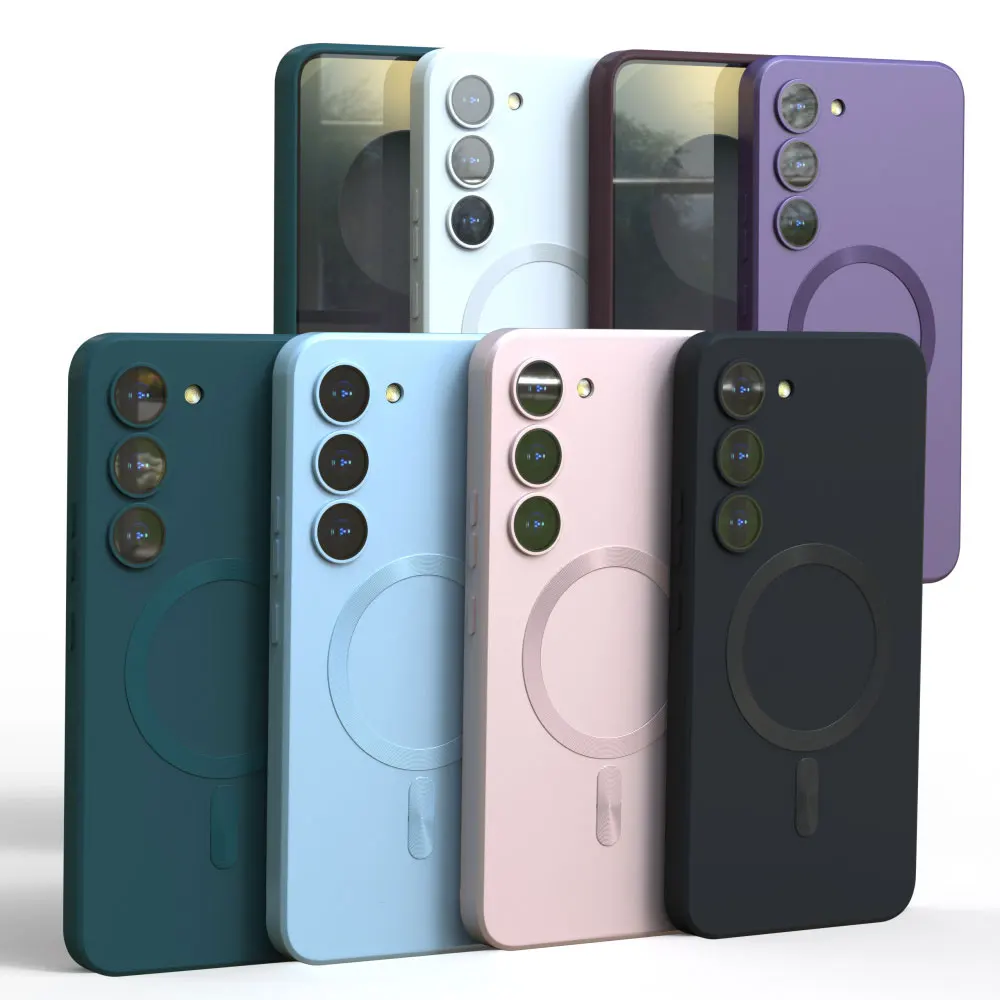 Enhanced Magnetic Silicone Phone Case - Soft, Durable, and Stylish Back Cover
