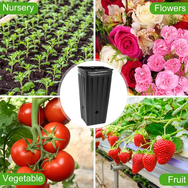 20Db Magas Fa Edény Műanyag Mély Óvoda Treepot 7,8 Hüvelyk Palánták Virágnövény -Tartály, Visszacsatolható Lyukakkal Újrafelhasználható - Image 5