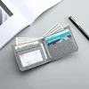 New Style Mini Thin Men Wallet Card Holder Portable Simple Men'S Purse Coin Pouch Card Holder Short Canvas Money Bag Card Case 3